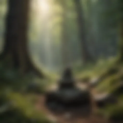 A serene nature scene representing emotional tranquility
