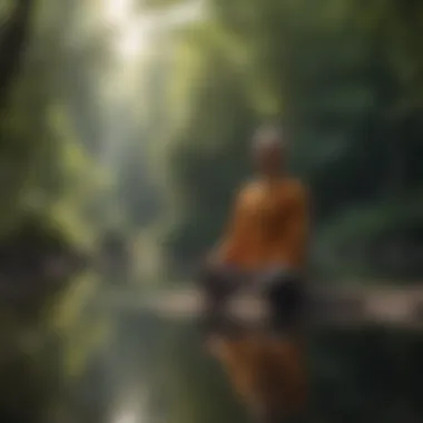 Mindfulness and Self-Reflection A thoughtful individual practicing mindfulness in a peaceful setting