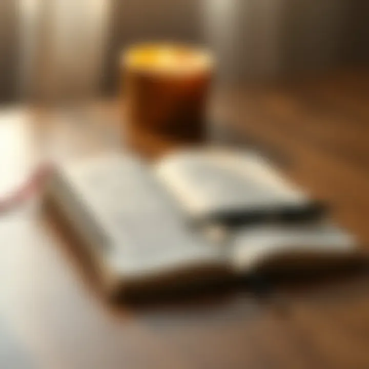 A journal open with a pen, symbolizing self-reflection