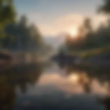 Inner Peace and Self-Reflection A serene landscape symbolizing inner peace
