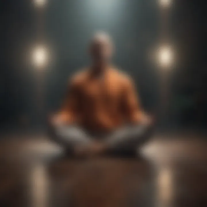 Visualization of stress reduction through meditation