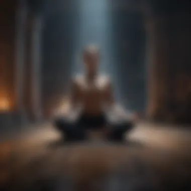 Anxiety Relief Visualization Visual representation of anxiety relief through meditation