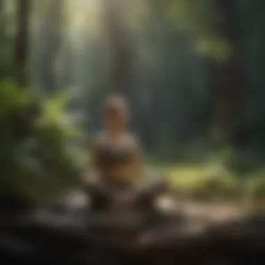 Individual practicing mindfulness meditation