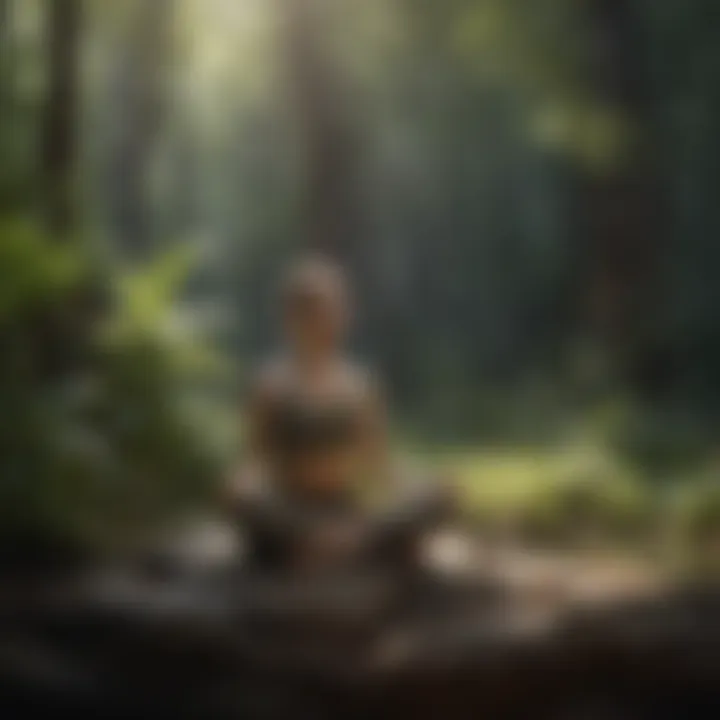 Individual practicing mindfulness meditation