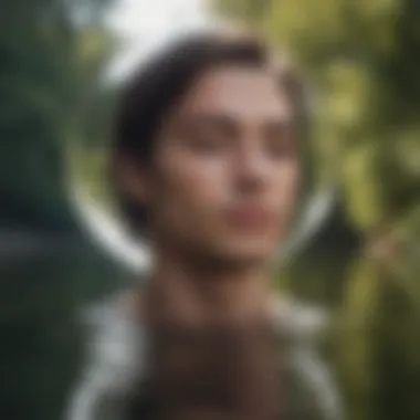 Embracing Self-Reflection A serene landscape symbolizing self-reflection