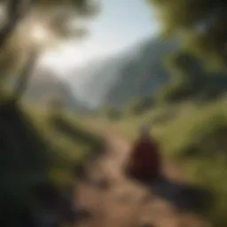 A serene landscape symbolizing introspection