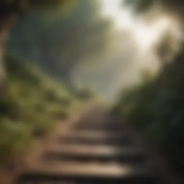 Pathway to Equanimity Illustrative artwork showing the journey to mental resilience
