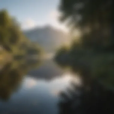 A Serene Landscape Serene landscape reflecting tranquility and peace