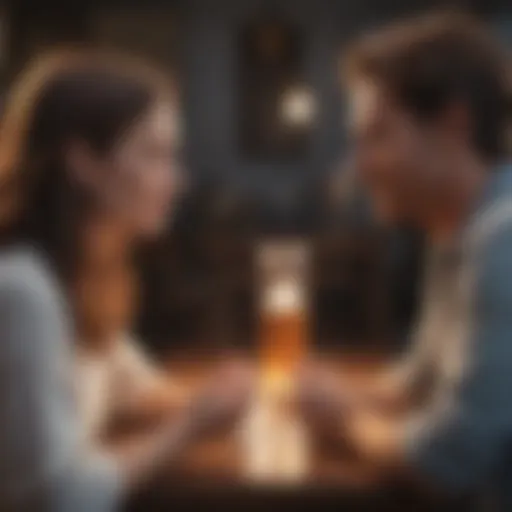 Couple engaged in meaningful conversation