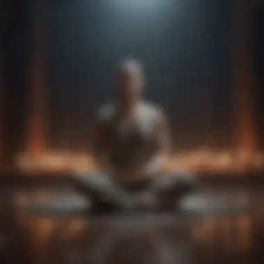 A calm person meditating with focus