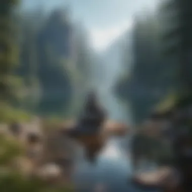 Finding Peace Within Illustration of a serene landscape symbolizing peace and emotional balance