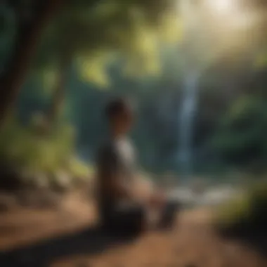 Finding Inner Stillness A person meditating in a tranquil setting