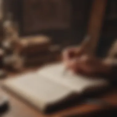 Crafting Your Vision Through Journaling A journal with motivational quotes and goals written inside