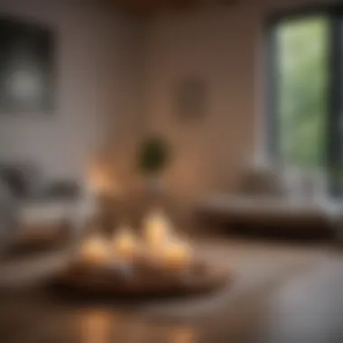 Creating a Tranquil Space for Mindfulness A calming meditation space with candles and cushions