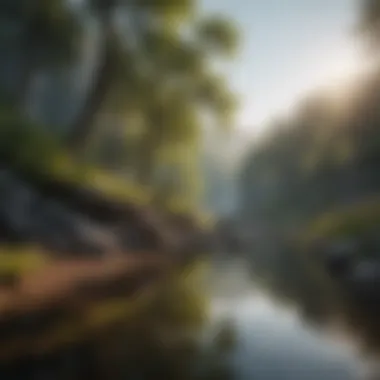 Finding Serenity in Nature A serene landscape depicting tranquility