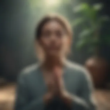 Embracing Mindfulness Mindfulness practice with a person meditating