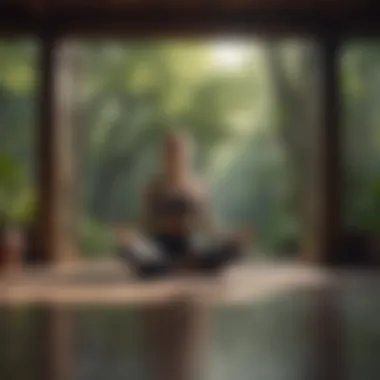 Journey Within A tranquil yoga scene representing mindfulness and self-discovery