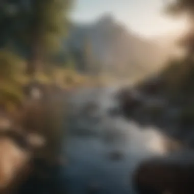 Finding Peace in Turmoil A serene landscape symbolizing tranquility amidst chaos