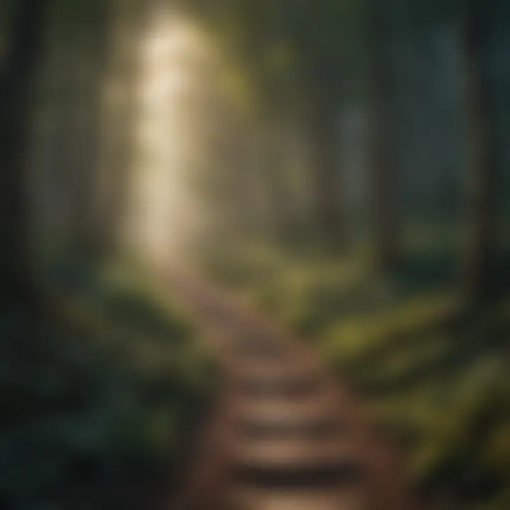 A path through a forest representing personal growth