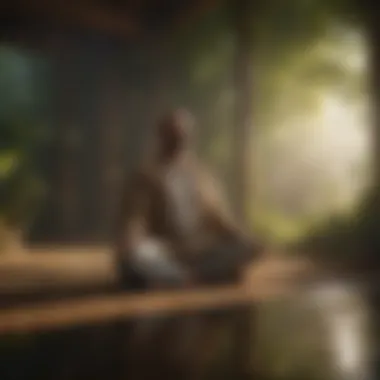 Mindfulness in Practice: Cultivating Positive Thought A person meditating in a tranquil environment to illustrate mindfulness