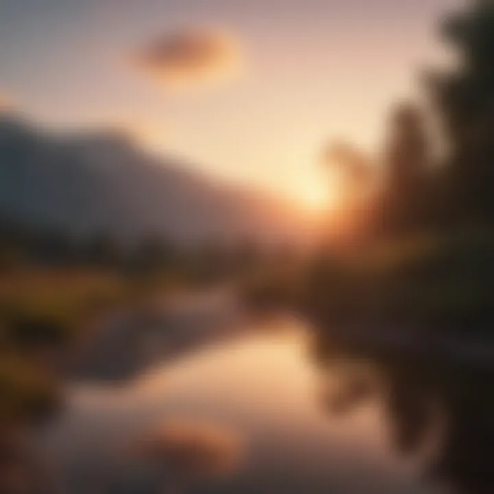A serene landscape at sunrise symbolizing new beginnings