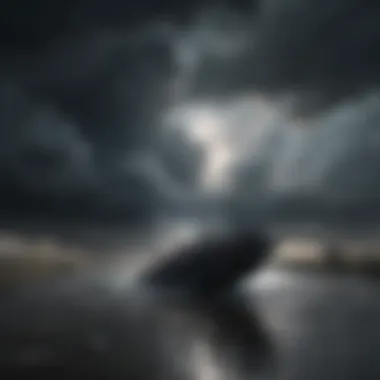 The Intersection of Turmoil and Creativity A stormy sky symbolizing inner turmoil and creativity.