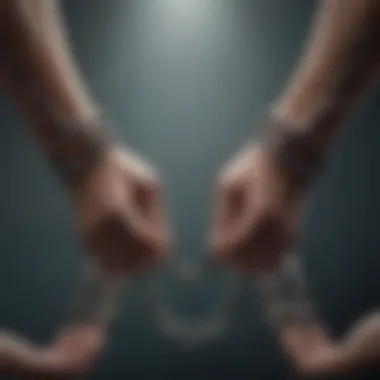 Breaking the Chains of Resentment Visual metaphor for breaking free from resentment