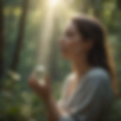 Symbolic representation of emotional release through nature