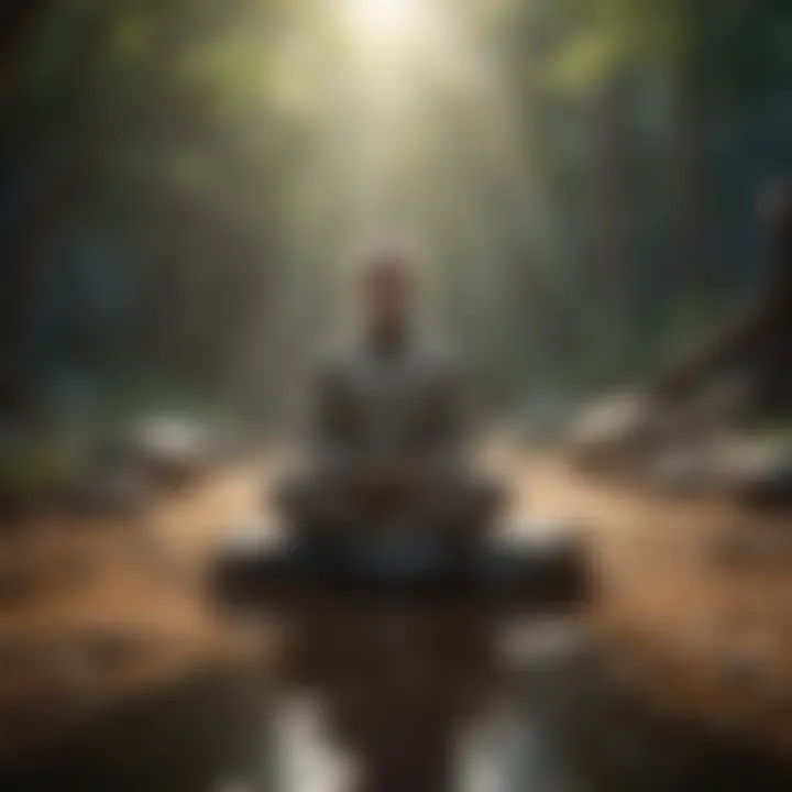 Abstract depiction of mindfulness in meditation