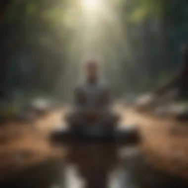 Cultivating Mindfulness for Forgiveness Abstract depiction of mindfulness in meditation