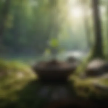 Embracing Nature's Simplicity A serene nature scene symbolizing tranquility and simplicity