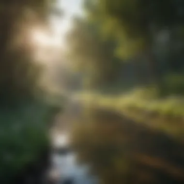 The Essence of Serenity in Cultivating Positivity A serene landscape illustrating tranquility and positivity