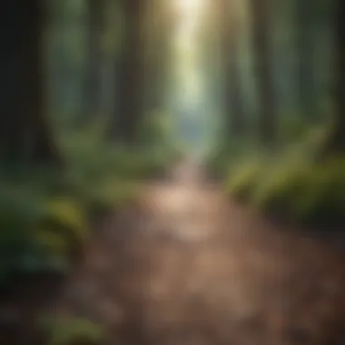 A tranquil forest path inviting mindfulness