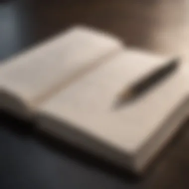 The Art of Self-Reflection A close-up of a journal with a pen resting on it, symbolizing reflection.