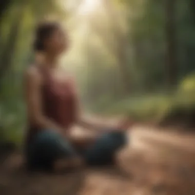 Meditation: A Path to Emotional Mastery An individual practicing meditation outdoors