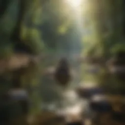 A serene landscape promoting tranquility