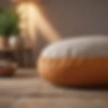 Creating a Comfortable Space for Meditation Close-up of a meditation cushion reflecting comfort and support