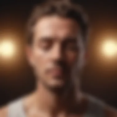 Mindfulness in Practice Close-up of a person meditating with a focused expression