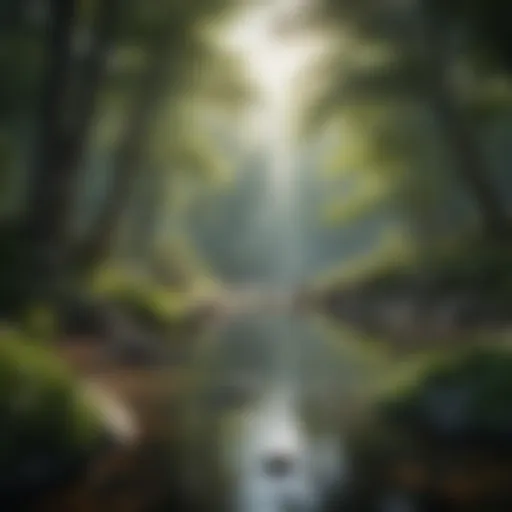 A serene landscape illustrating tranquility