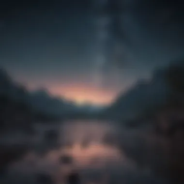 Tranquil Night Sky A calming nighttime scene with stars and moon