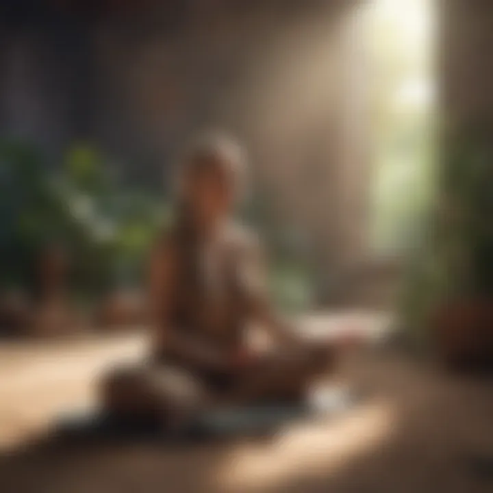 Illustration of a guided meditation session in progress
