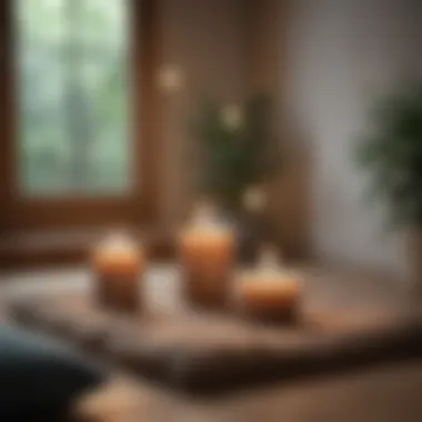 Creating Your Sanctuary: Elements of a Meditation Space Meditation space with calming elements like candles and cushions