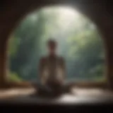 Meditation scene promoting serenity