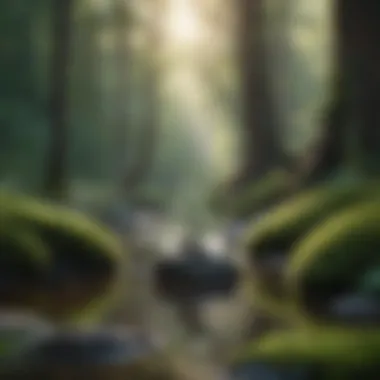 Nature's Calm Embrace Tranquil nature scene promoting meditation