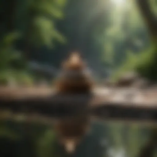 Peaceful landscape promoting tranquility during meditation