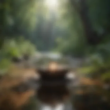 Meditative landscape illustrating tranquility