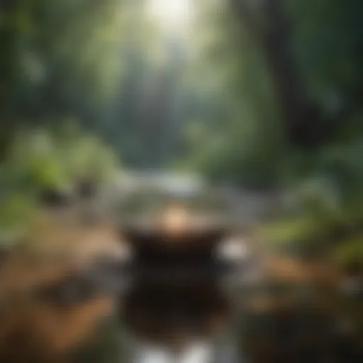 Meditative landscape illustrating tranquility