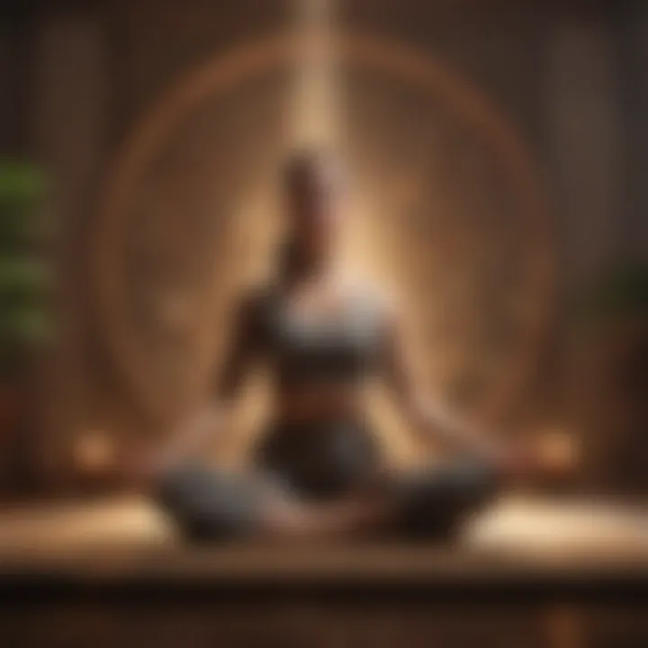 Illustration depicting the benefits of meditation