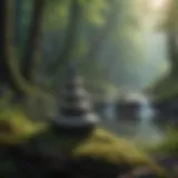 Tranquil nature scene for meditation inspiration