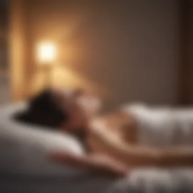Embracing Mindfulness Before Sleep Individual practicing mindfulness in bed